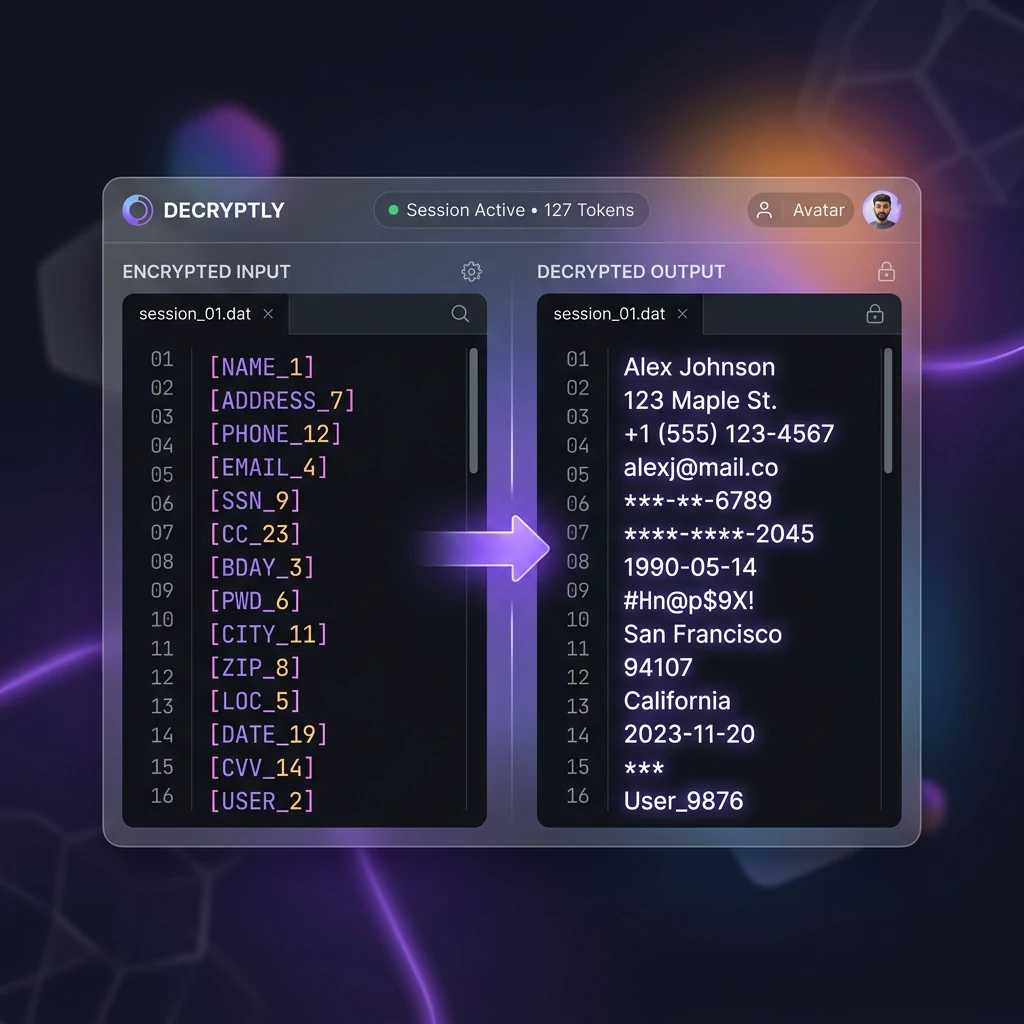 Reverse Reveal Token Mapping