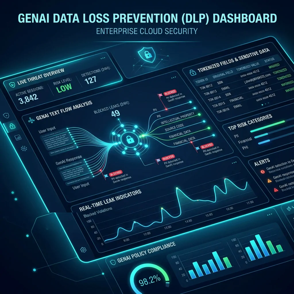 Client-Side DLP Gateway for GenAI Workflows. Dashboard