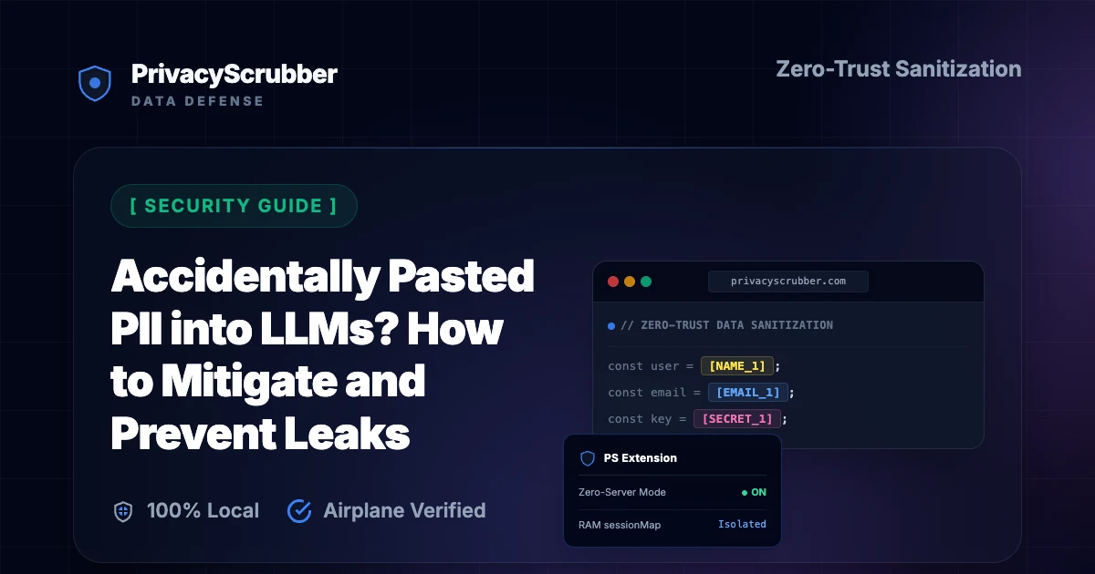 Accidentally Pasted PII into LLMs? How to Mitigate and Prevent Leaks
