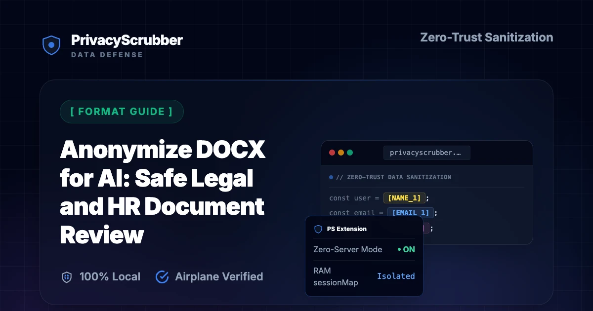 Anonymize DOCX for AI
