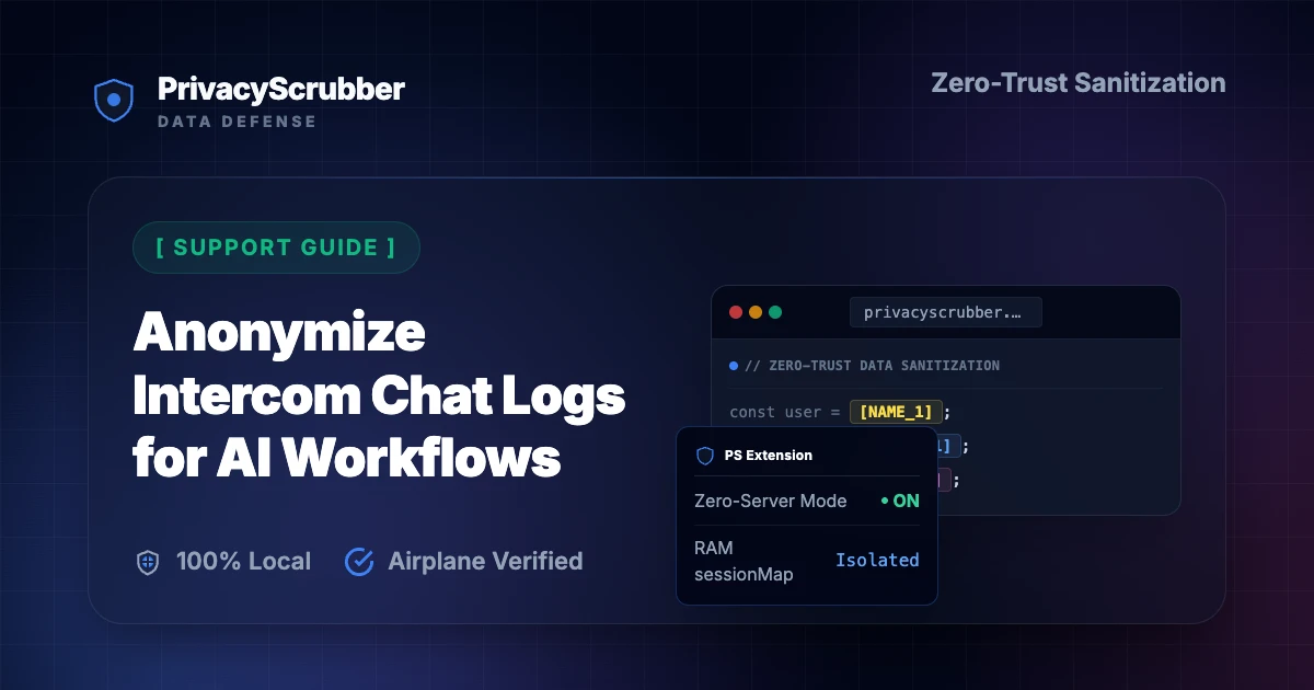 Anonymize Intercom Chat Logs for AI Workflows