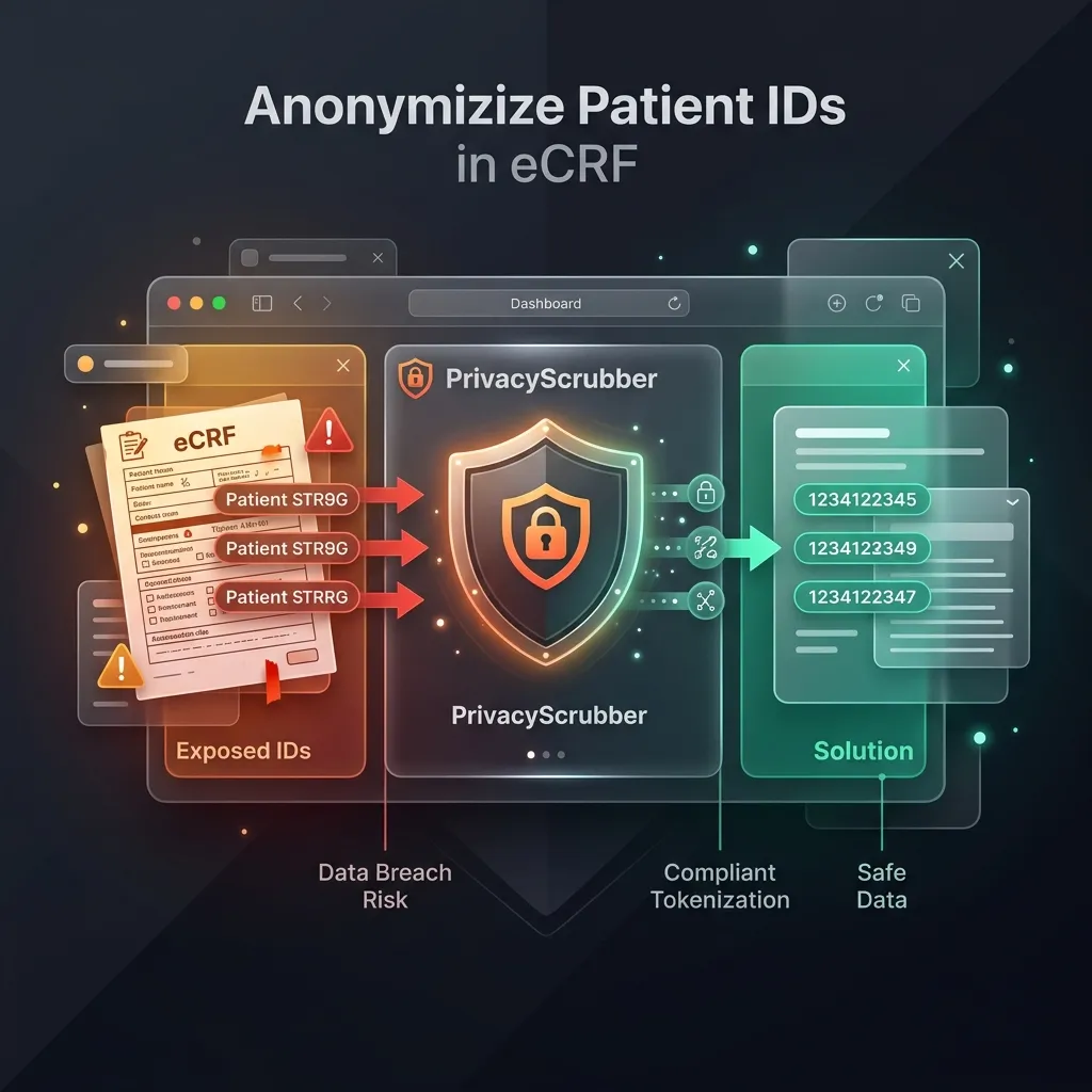 Anonymize Patient IDs in eCRF Data for AI