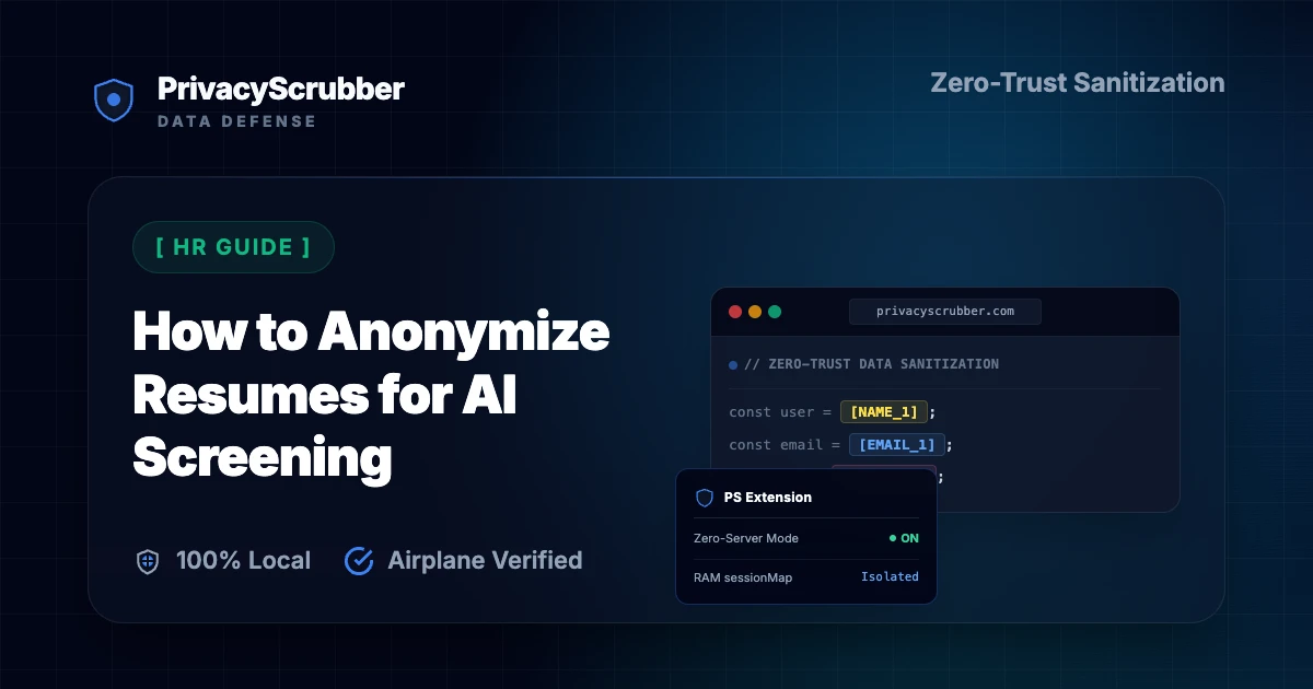 How to Anonymize Resumes for AI Screening