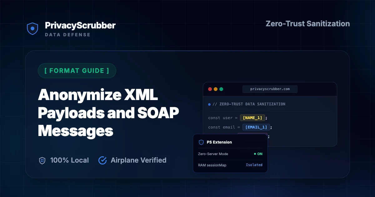 Anonymize XML Payloads and SOAP Messages