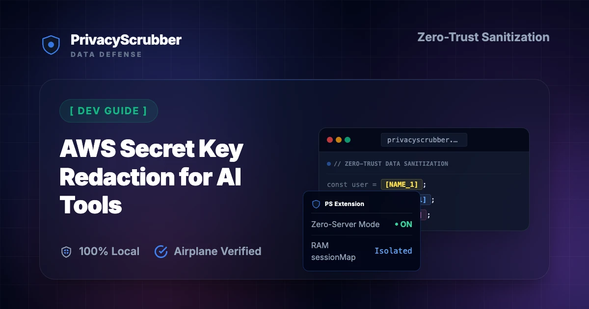 AWS Secret Key Redaction for AI Tools