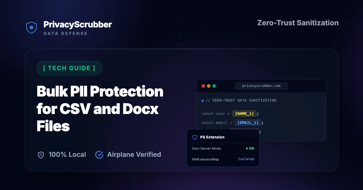 Bulk PII Protection for CSV and Docx Files