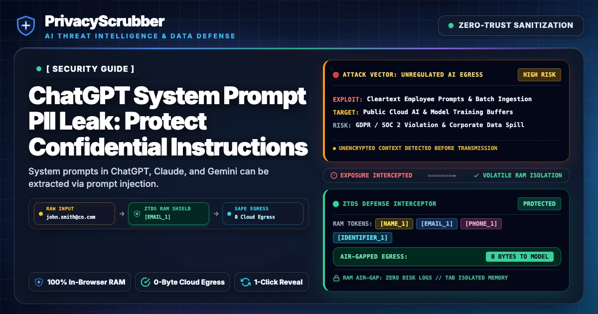ChatGPT System Prompt PII Leak