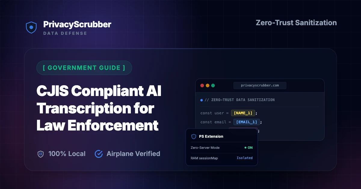 CJIS Compliant AI Transcription for Law Enforcement