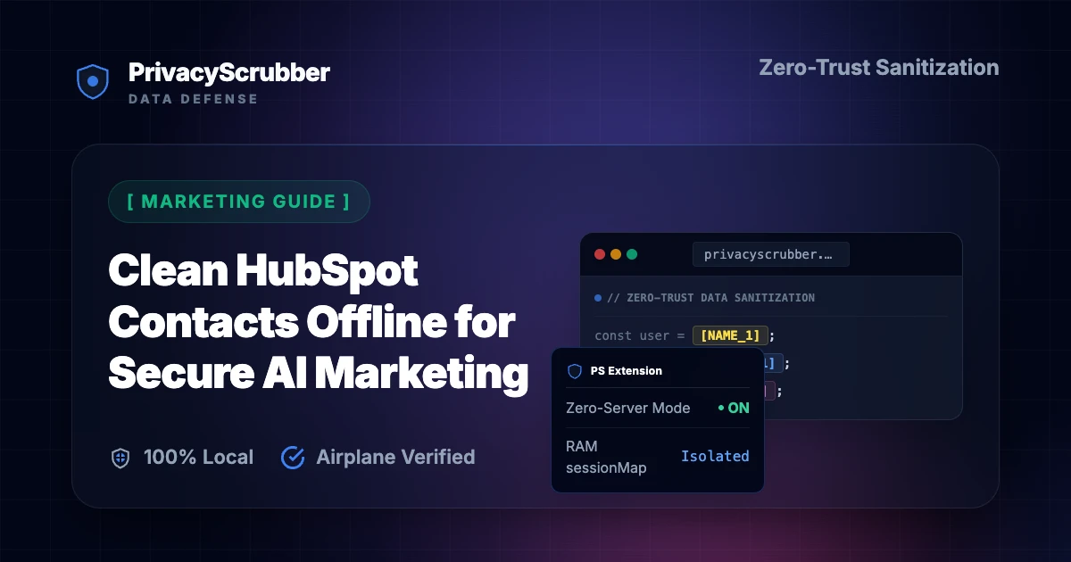 Clean HubSpot Contacts Offline for Secure AI Marketing