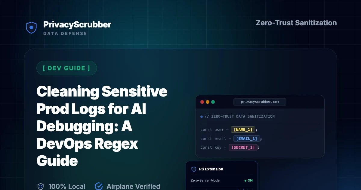 Cleaning Sensitive Prod Logs for AI Debugging