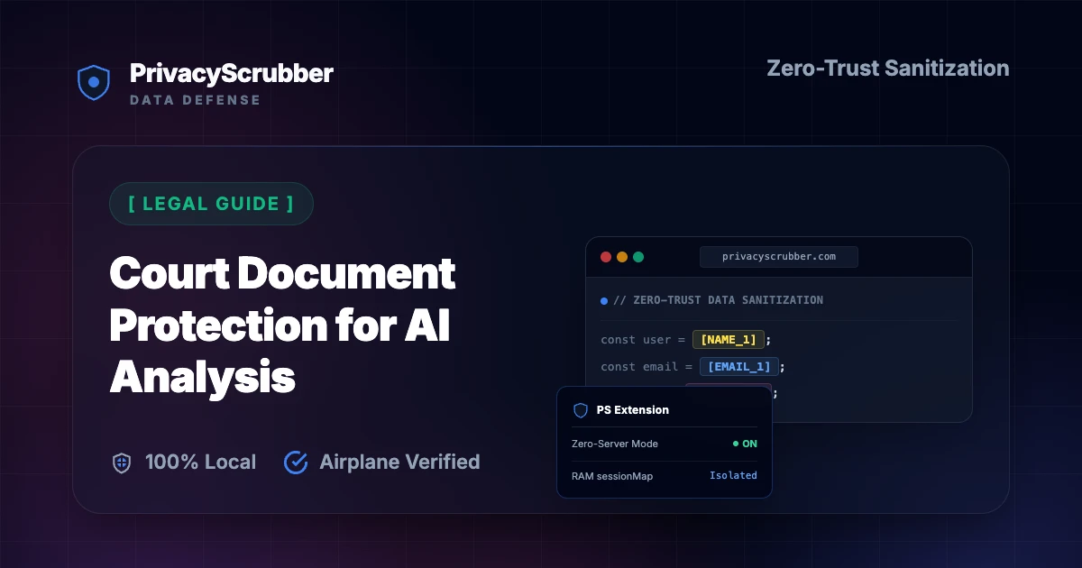 Court Document Protection for AI Analysis