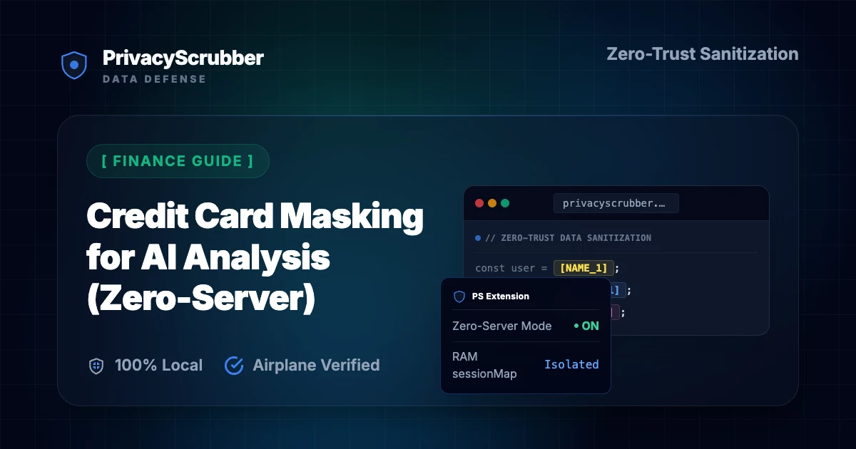 Credit Card Masking for AI Analysis (Zero-Server)
