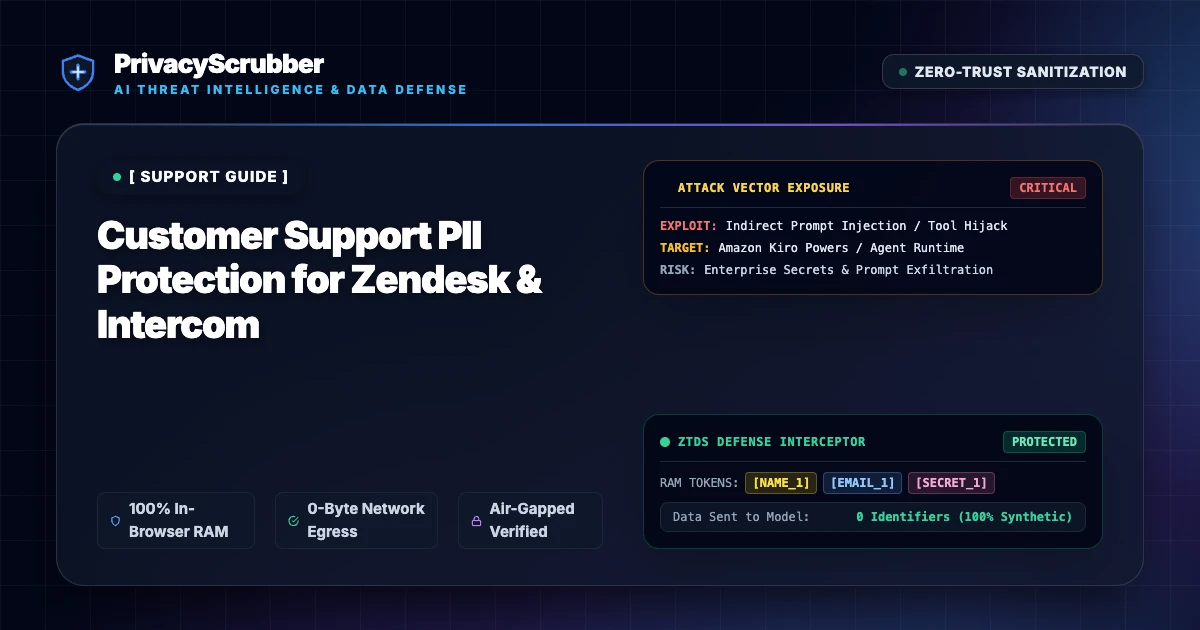Customer Support PII Protection for Zendesk & Intercom