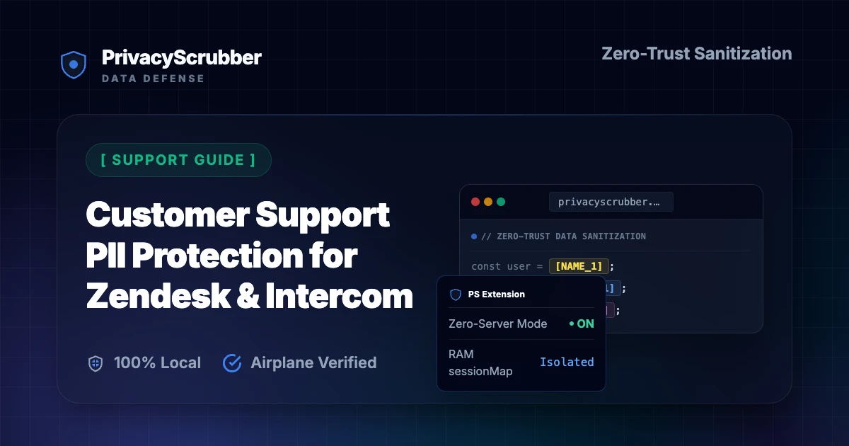 Customer Support PII Protection for Zendesk & Intercom