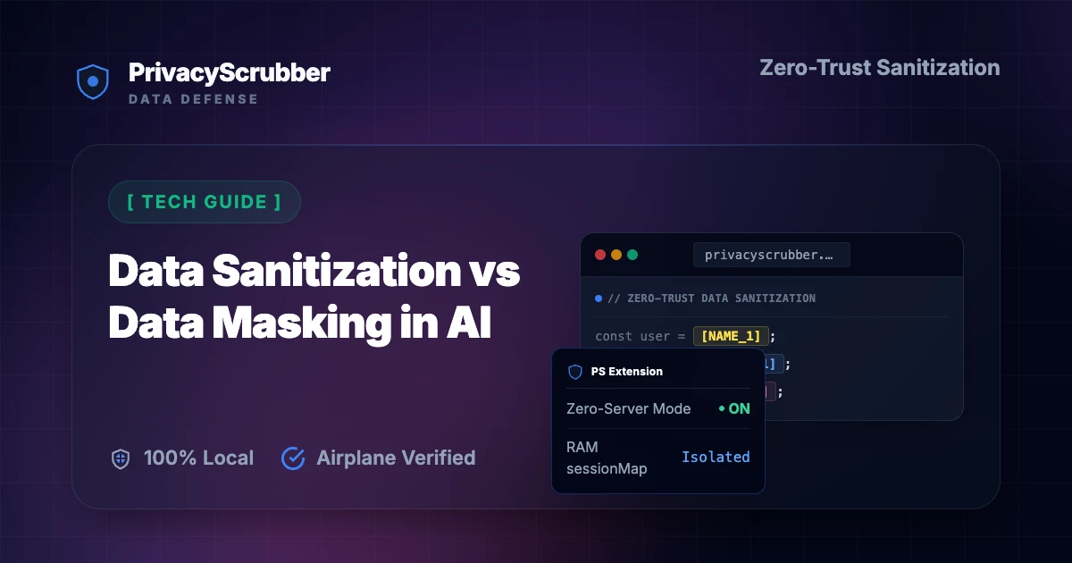 Data Sanitization vs Data Masking in AI