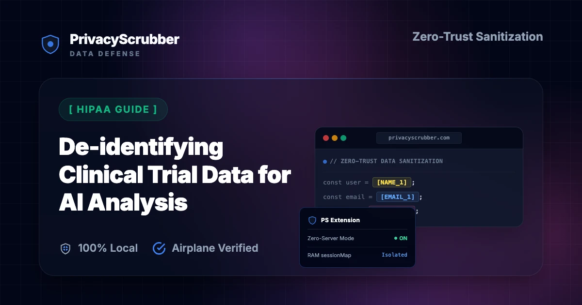 De-identifying Clinical Trial Data for AI Analysis
