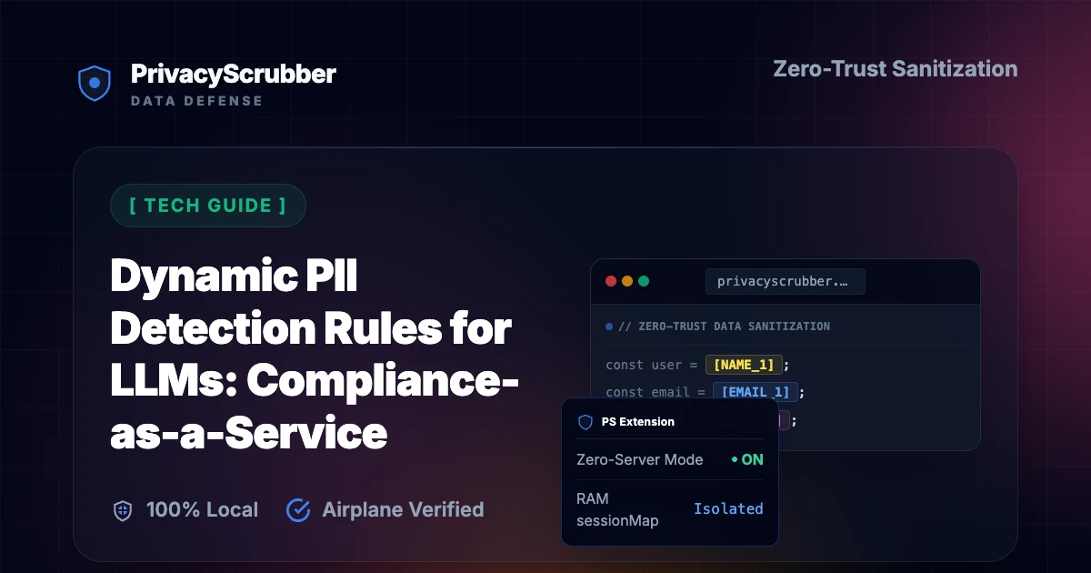 Dynamic PII Detection Rules for LLMs