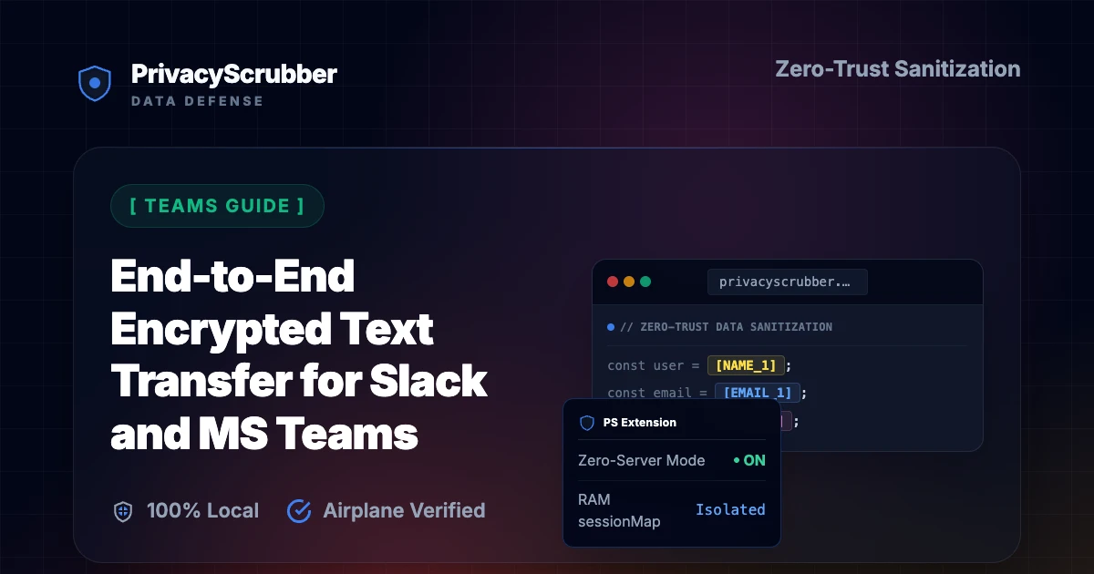 End-to-End Encrypted Text Transfer for Slack and MS Teams