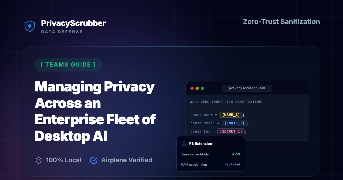 Managing Privacy Across an Enterprise Fleet of Desktop AI
