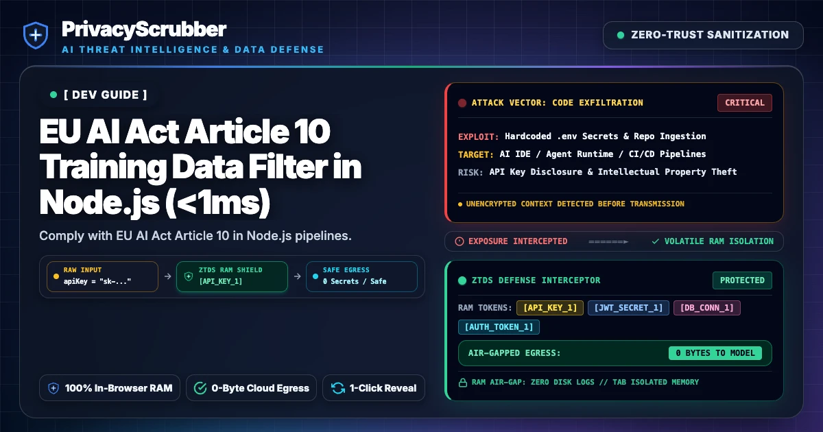 Developer Secrets and PII Protection for Code Analysis