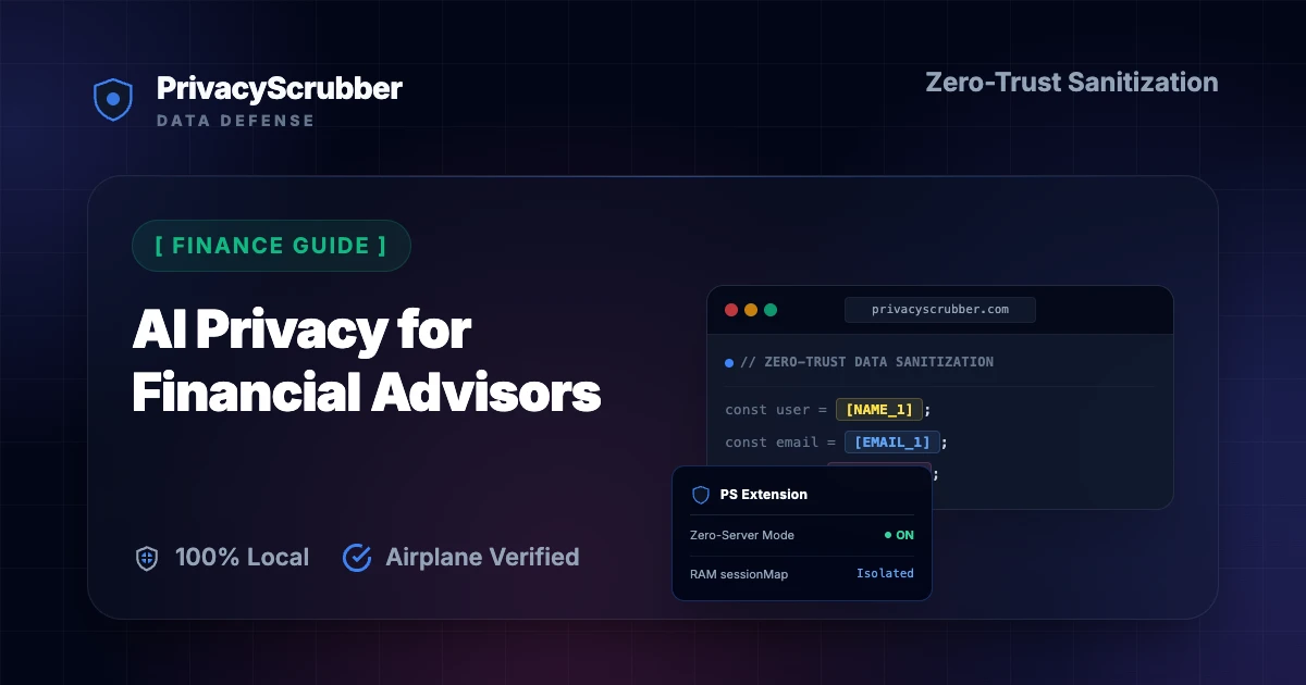 AI Privacy for Financial Advisors