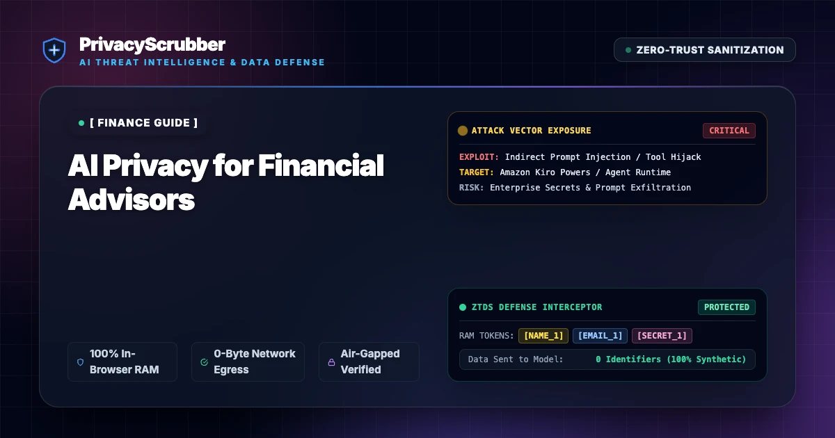 Secure Financial Data Protection for LLMs