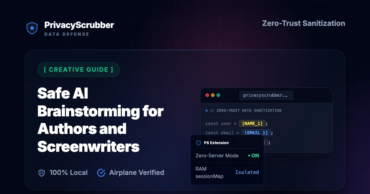 Safe AI Brainstorming for Authors and Screenwriters
