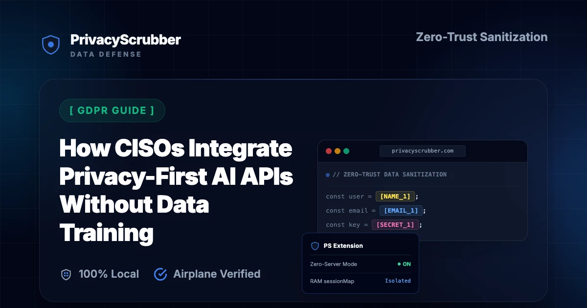 How CISOs Integrate Privacy-First AI APIs Without Data Training