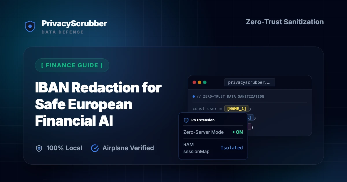 IBAN Redaction for Safe European Financial AI