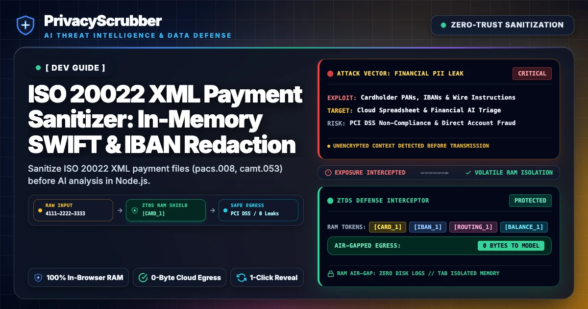 ISO 20022 XML Payment Sanitizer