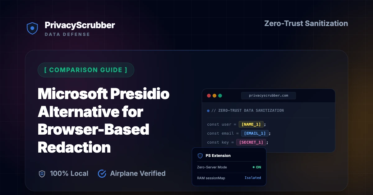 Microsoft Presidio Alternative for Browser-Based Redaction