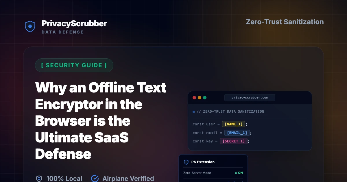 Why an Offline Text Encryptor in the Browser is the Ultimate SaaS Defense