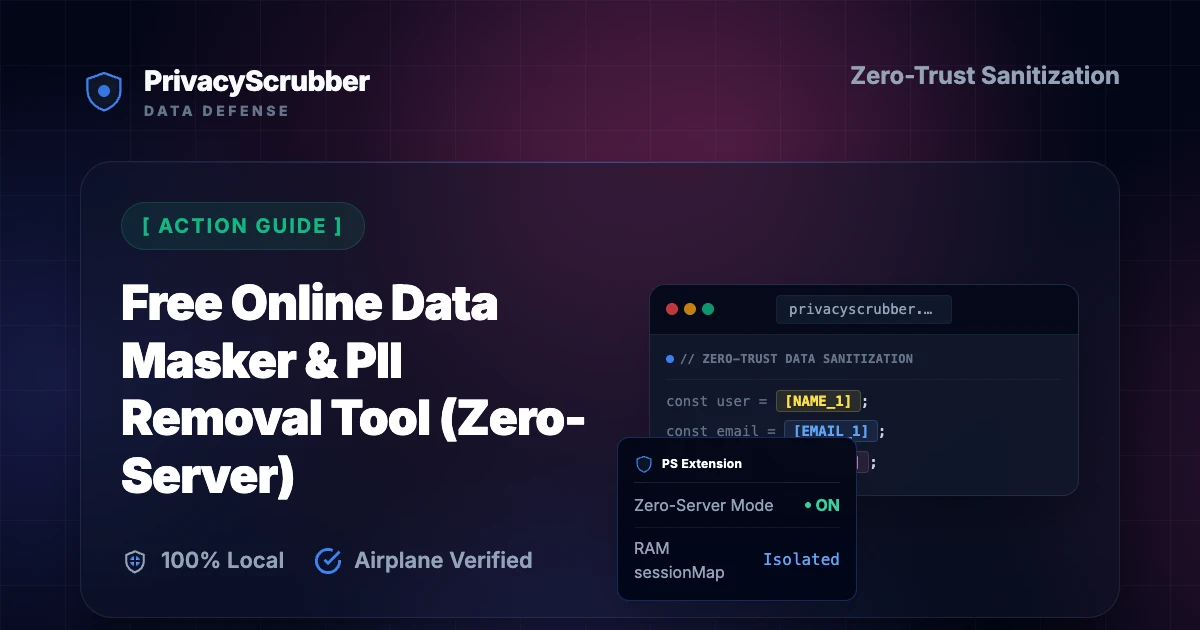 Free Online Data Masker & PII Removal Tool (Zero-Server)
