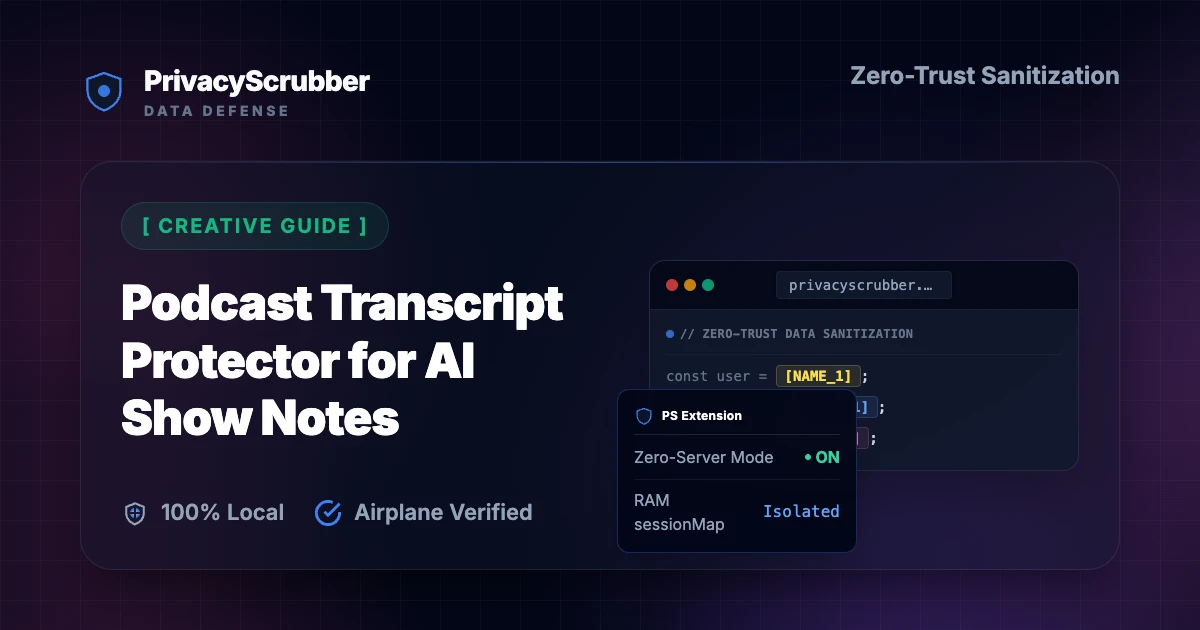 Podcast Transcript Protector for AI Show Notes