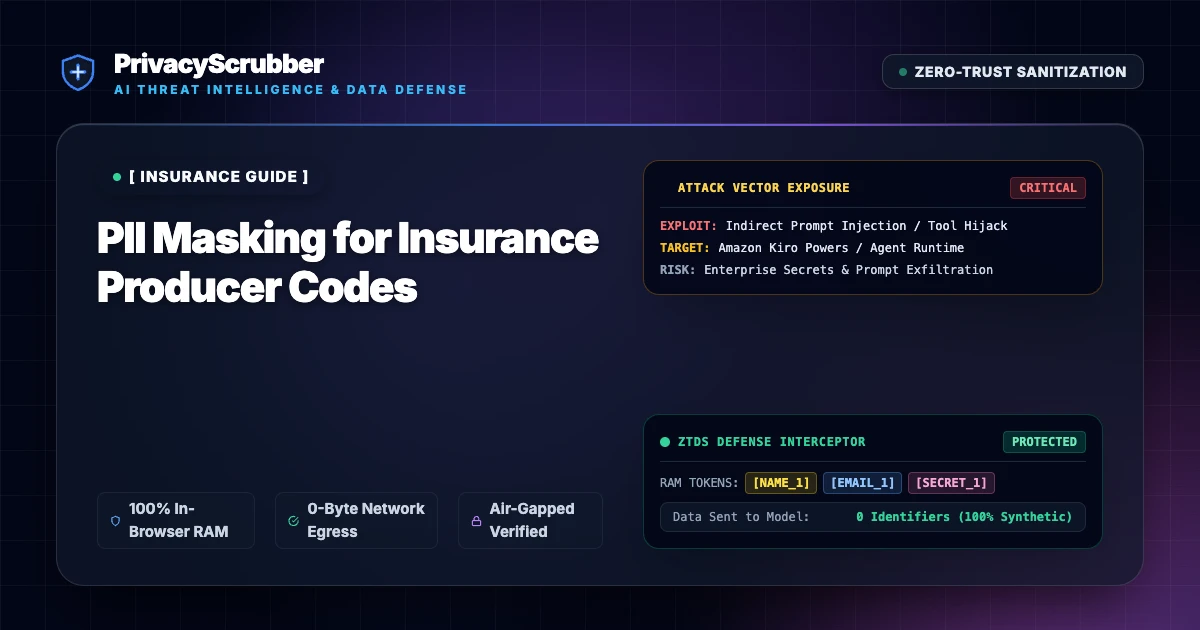 PII Masking for Insurance Producer Codes