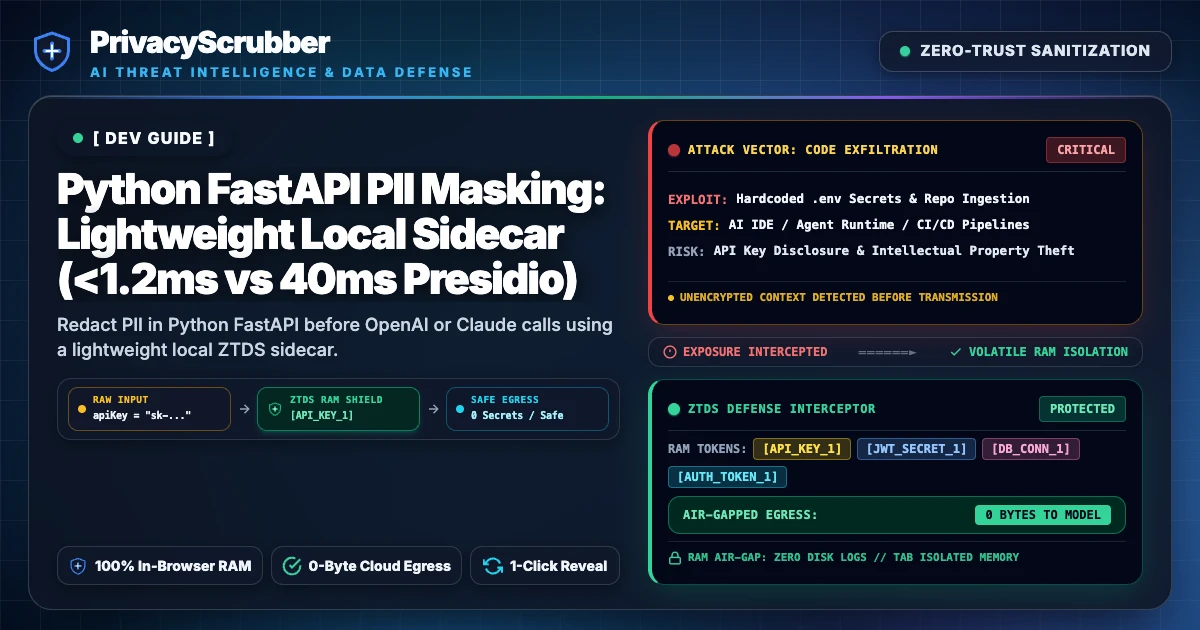 Developer Secrets and PII Protection for Code Analysis
