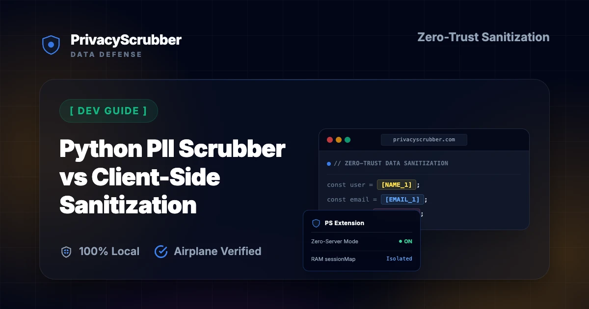 Python PII Scrubber vs Client-Side Sanitization