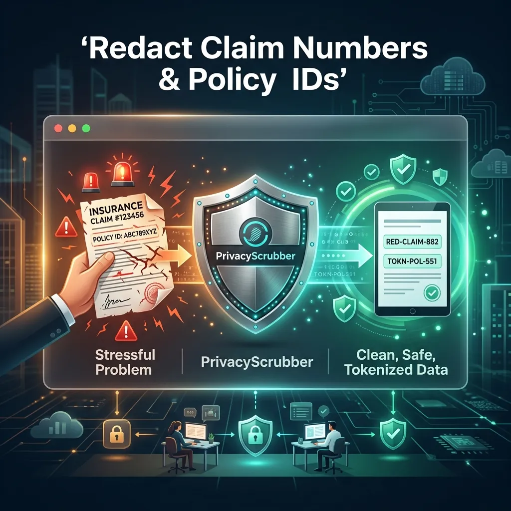 Redact Claim Numbers and Policy IDs for AI