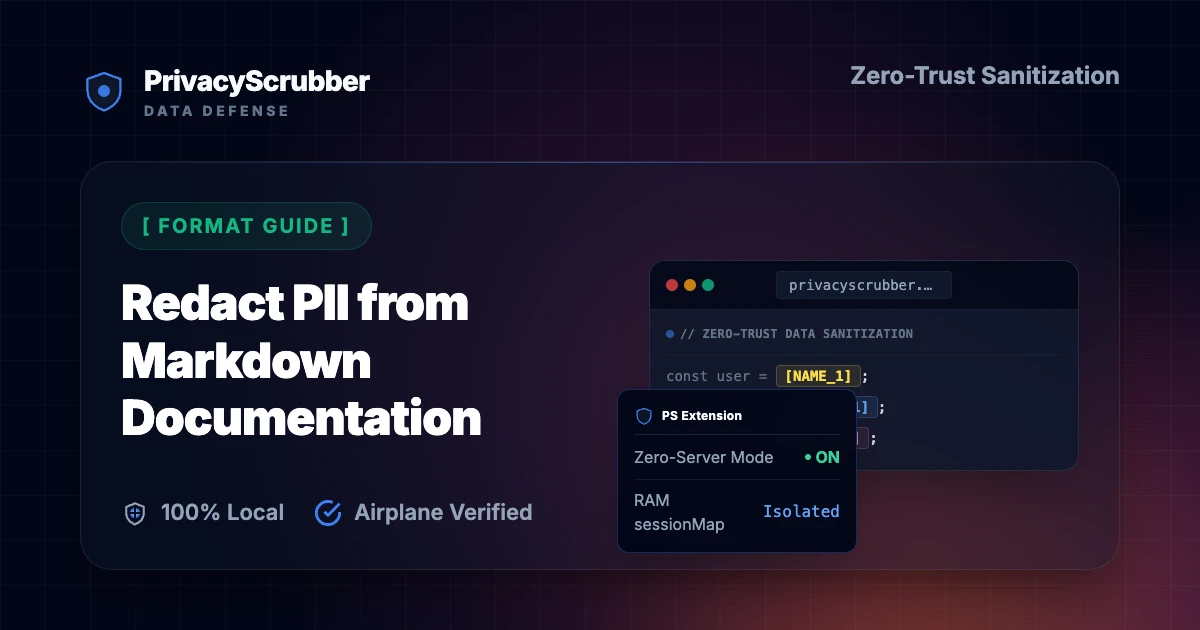Redact PII from Markdown Documentation