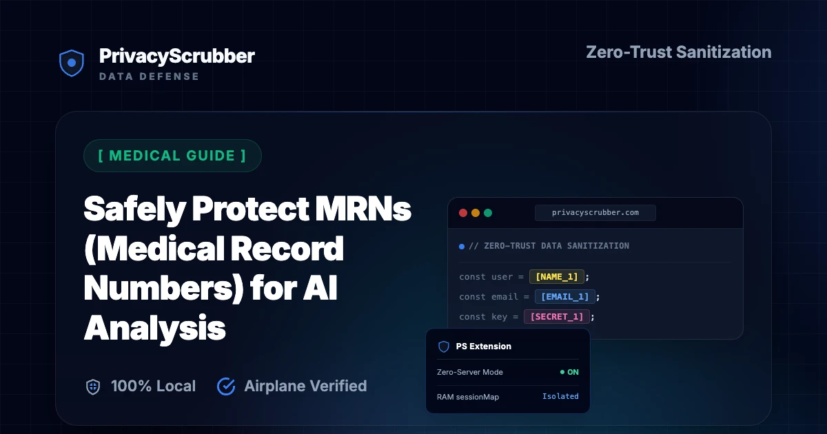 Safely Protect MRNs (Medical Record Numbers) for AI Analysis