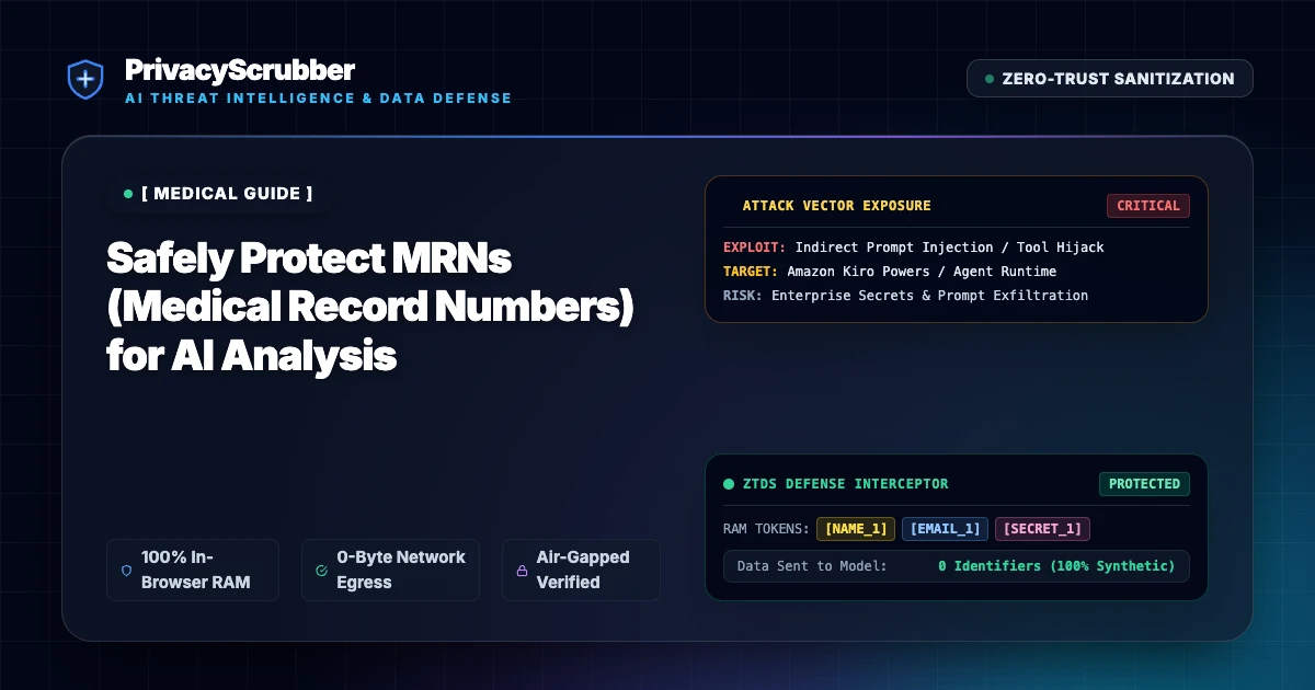 Safely Protect MRNs (Medical Record Numbers) for AI Analysis