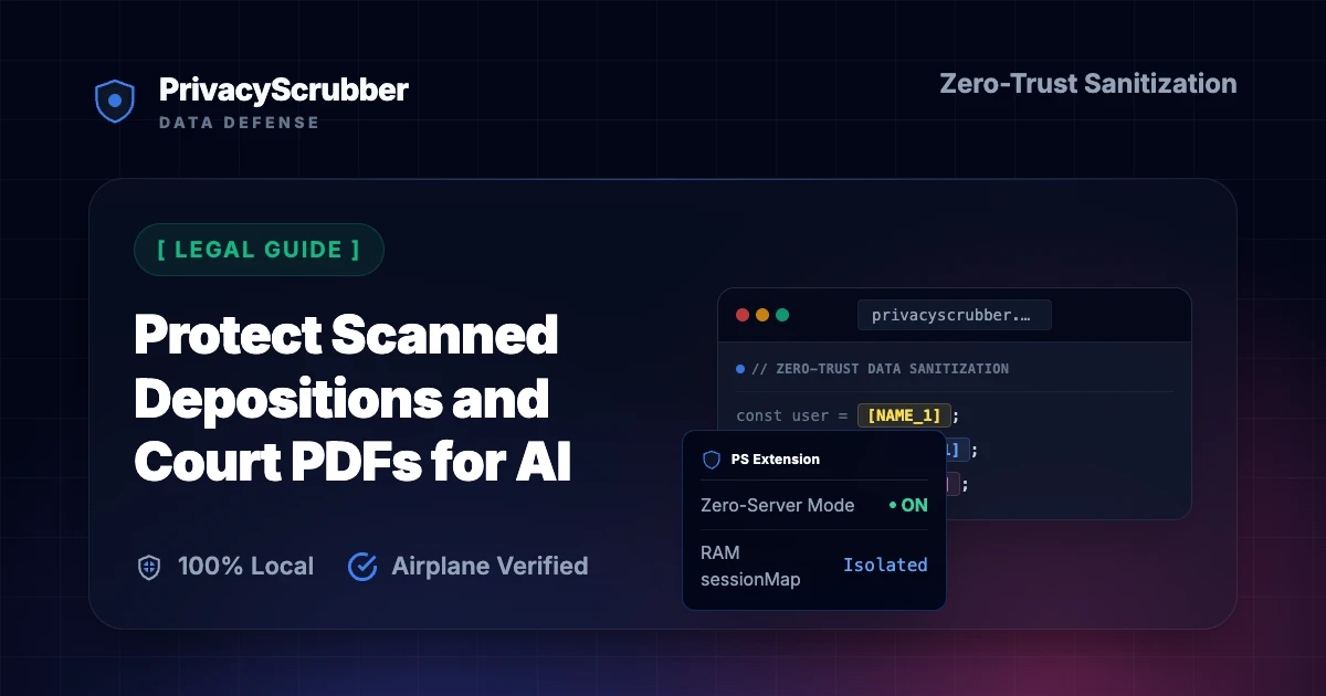 Protect Scanned Depositions and Court PDFs for AI