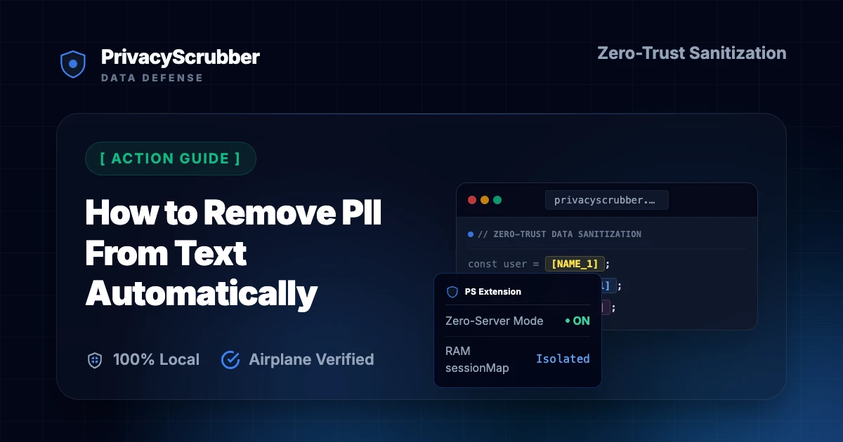 How to Remove PII From Text Automatically