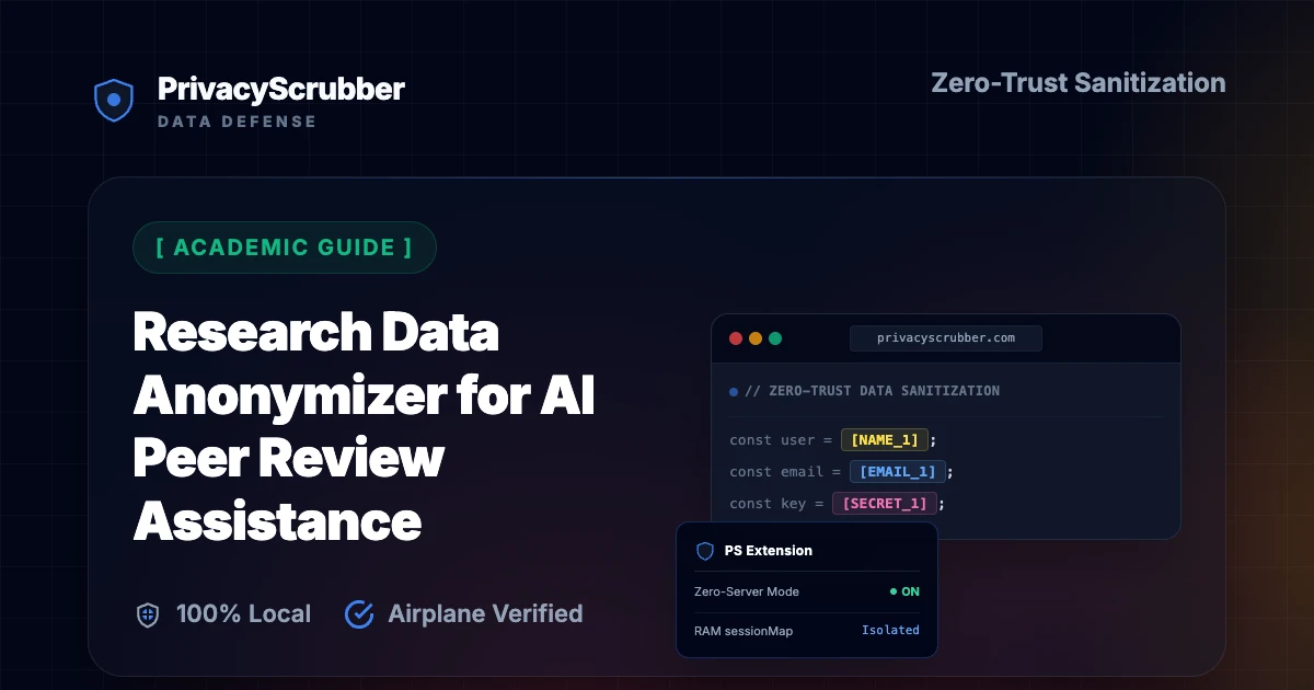 Research Data Anonymizer for AI Peer Review Assistance