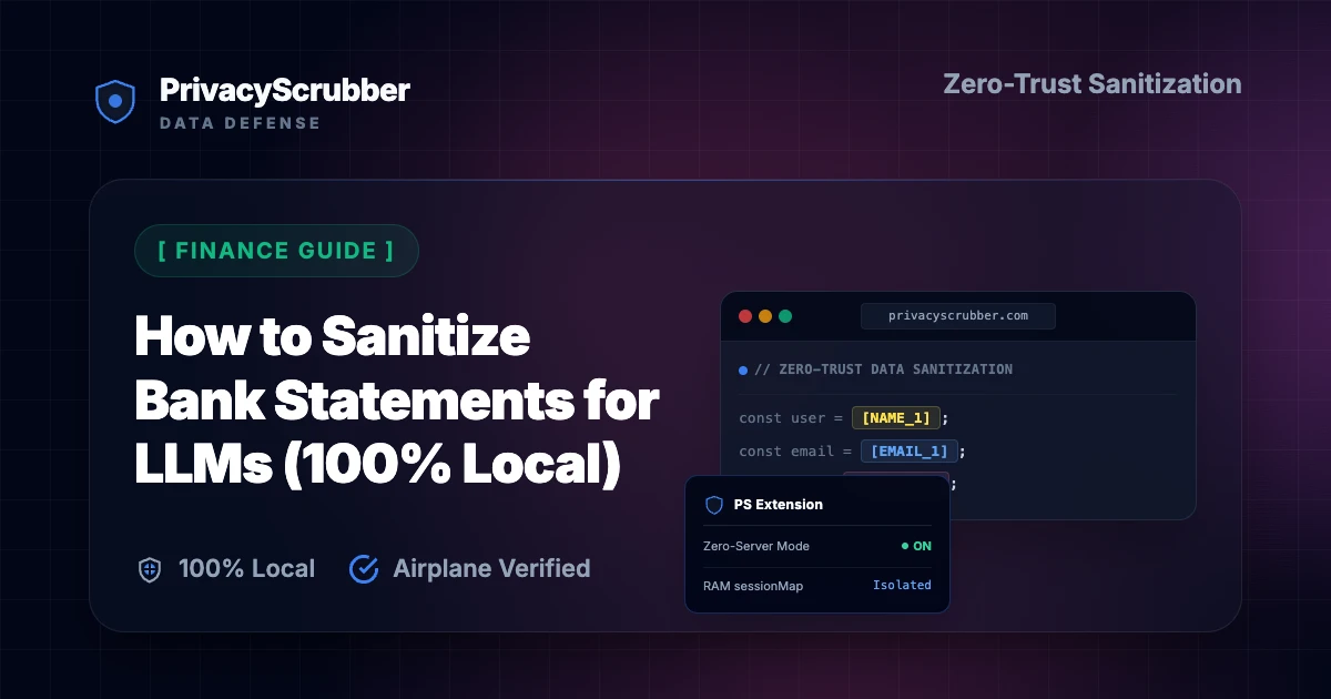 How to Sanitize Bank Statements for LLMs (100% Local)