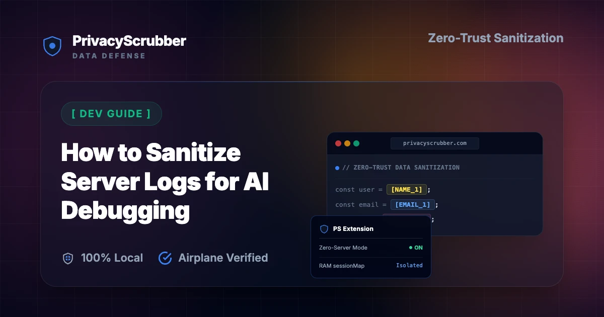 How to Sanitize Server Logs for AI Debugging