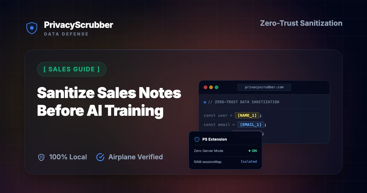 Sanitize Sales Notes Before AI Training