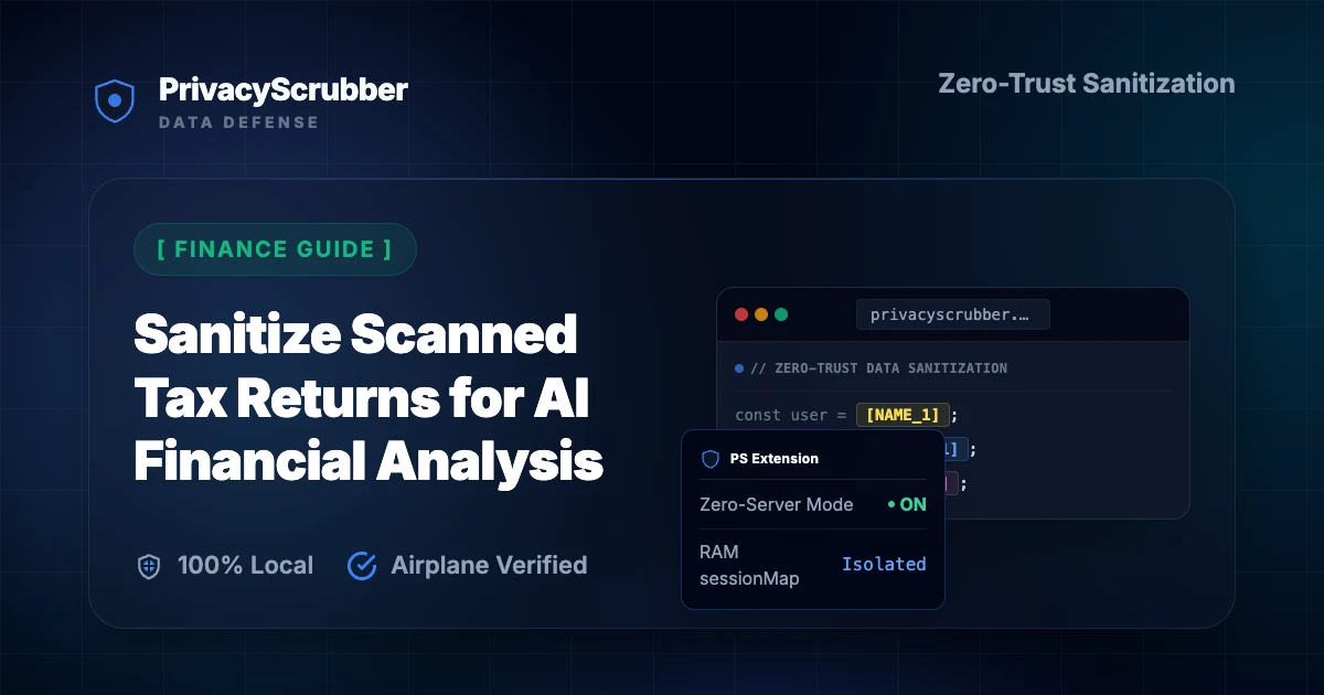 Sanitize Scanned Tax Returns for AI Financial Analysis
