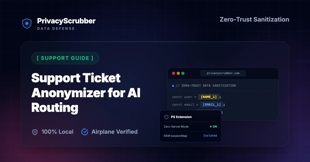 Support Ticket Anonymizer for AI Routing