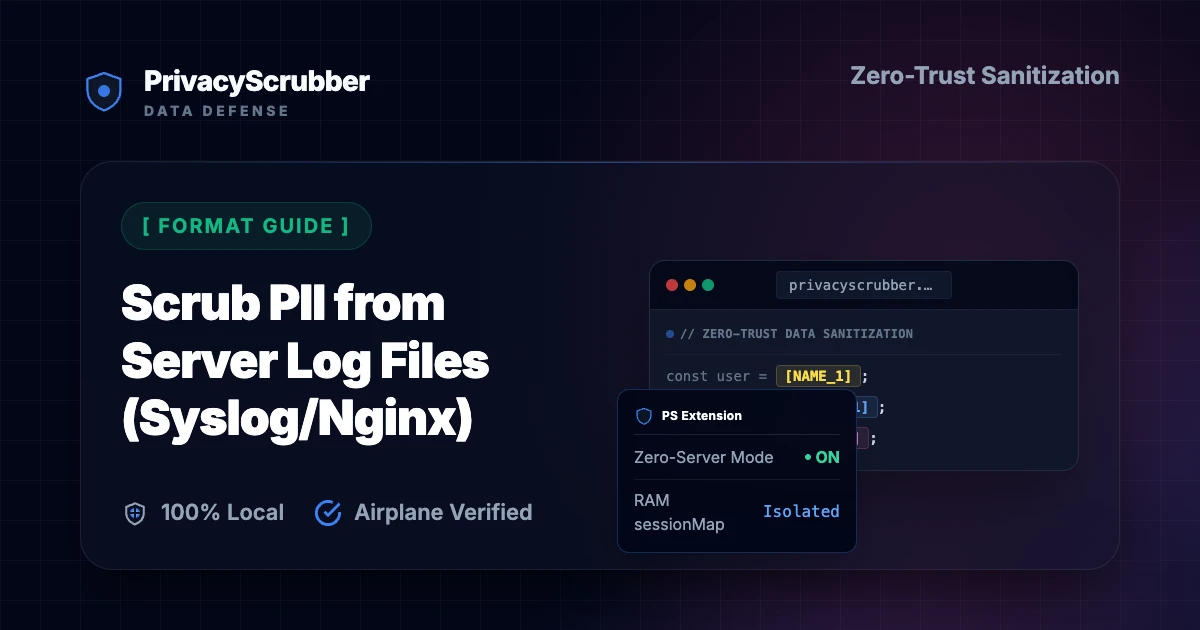 Scrub PII from Server Log Files (Syslog/Nginx)